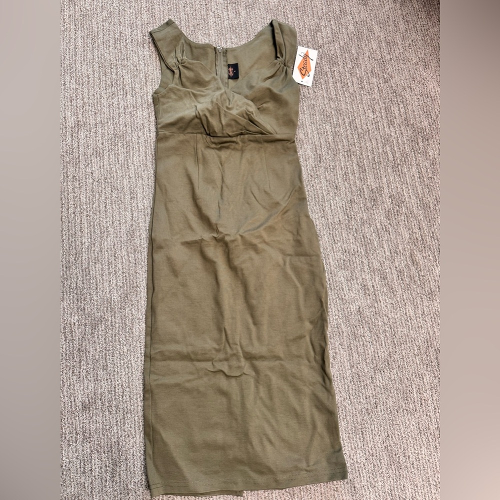 Steady Olive wiggle Dress